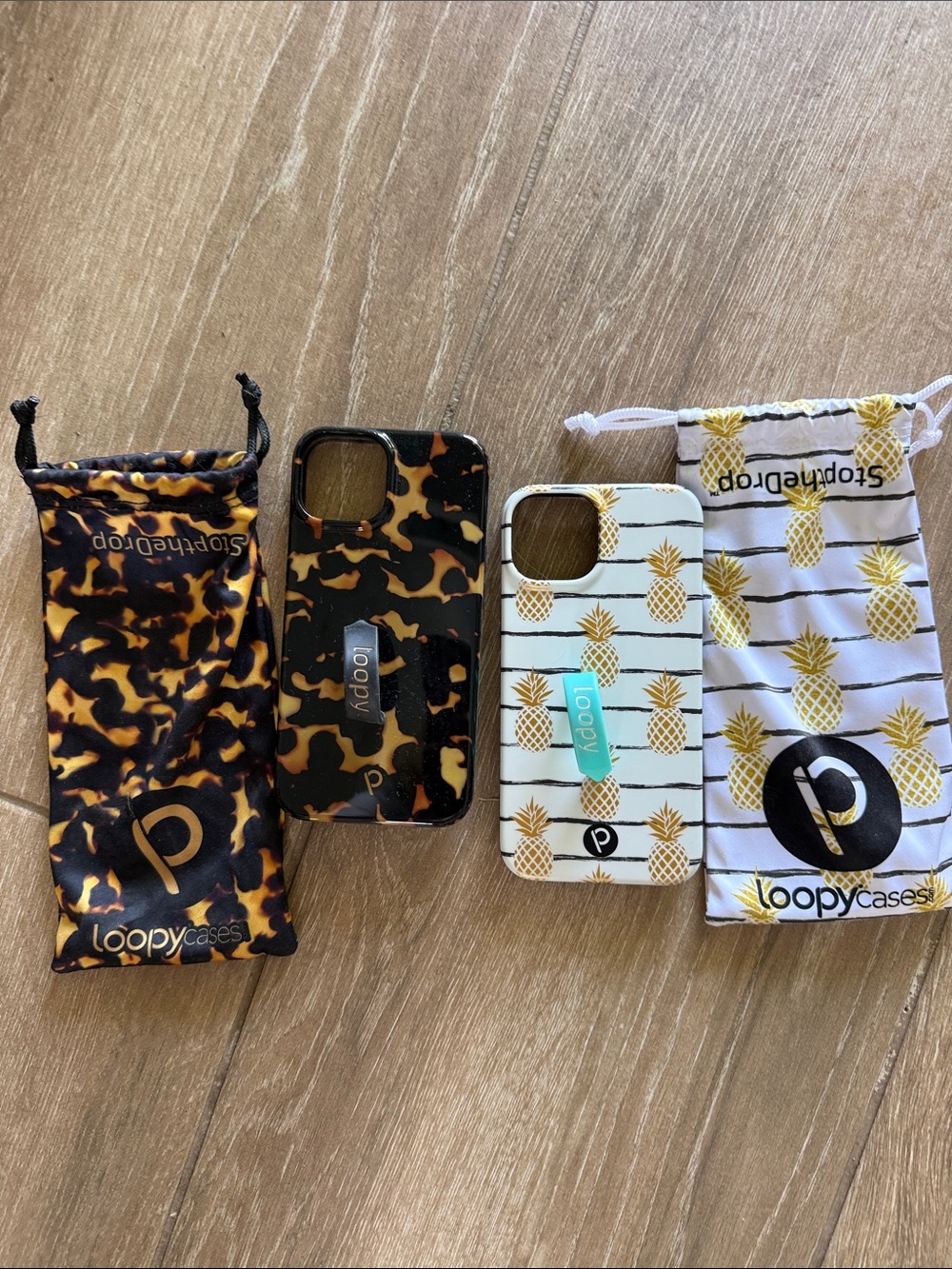 Loopy iPhone 13 case Tortoise Shell & Pineapple Phone Cases with Loopy Straps